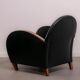 Pair of mid-century leather armchairs, circa 1970, made in Belgium.