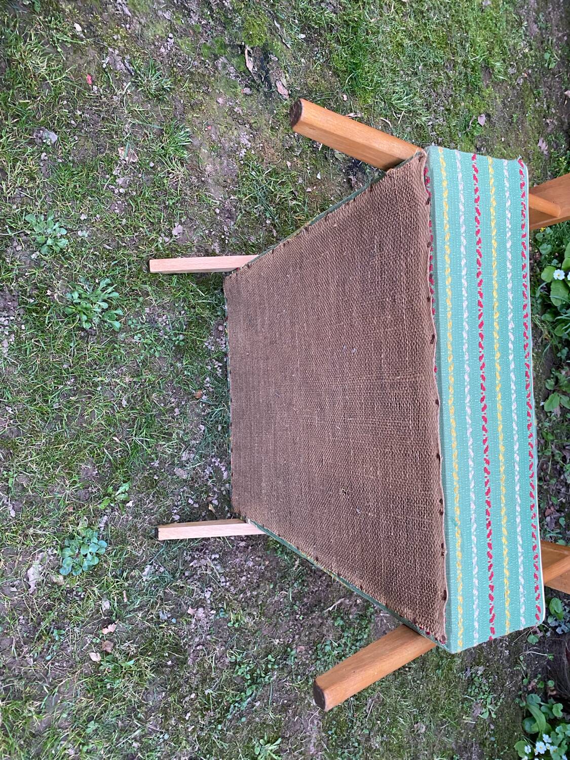 Pair of emerald green fabric armchairs circa 1950