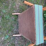 Pair of emerald green fabric armchairs circa 1950