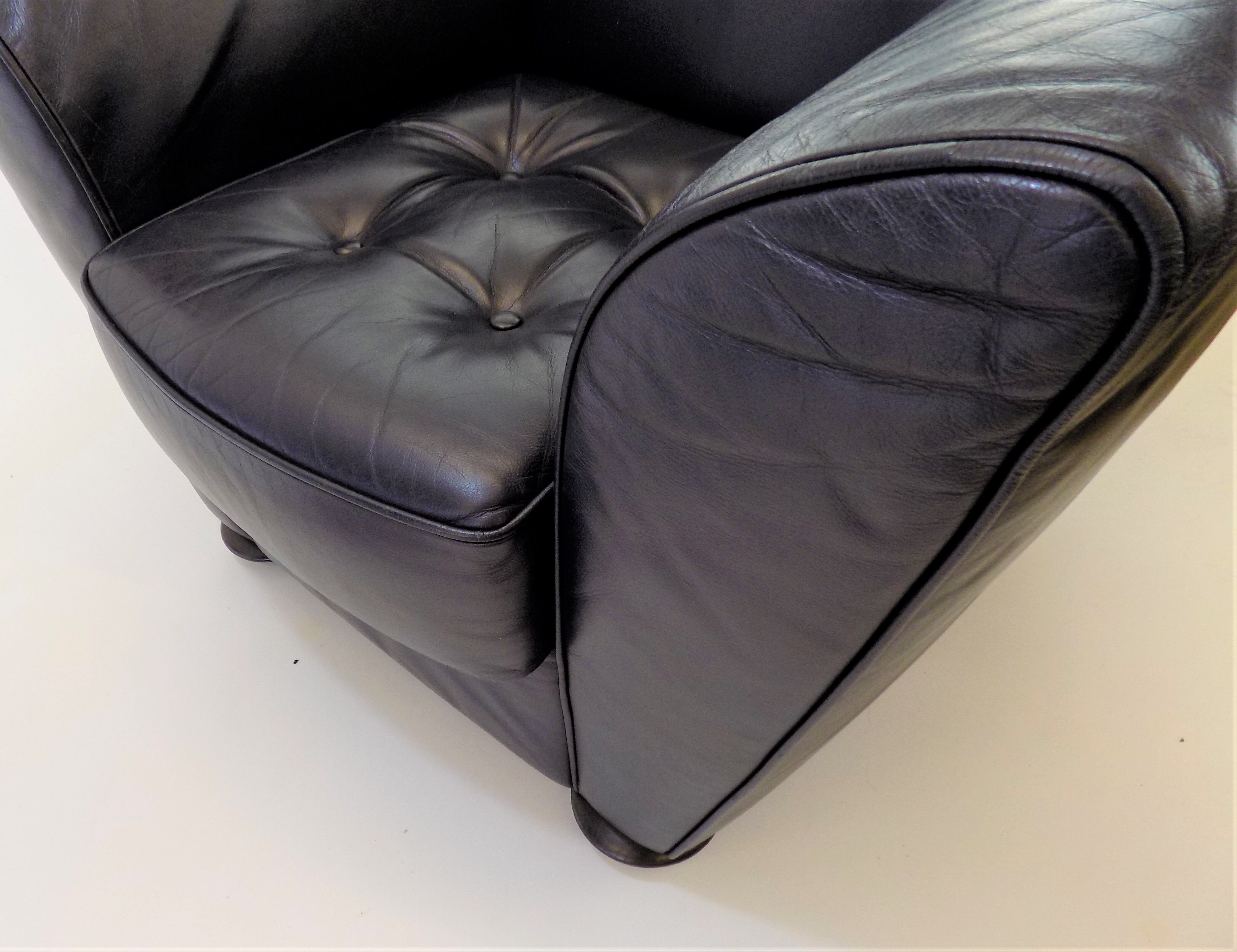 Set de 2 fauteuils en cuir par Peter Maly