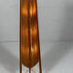 Mid-century floor lamp, sisal/teak wood, Temde, Switzerland, 1960s.