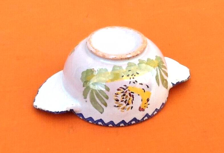 Charolles earthenware eared bowl / saucer rooster model