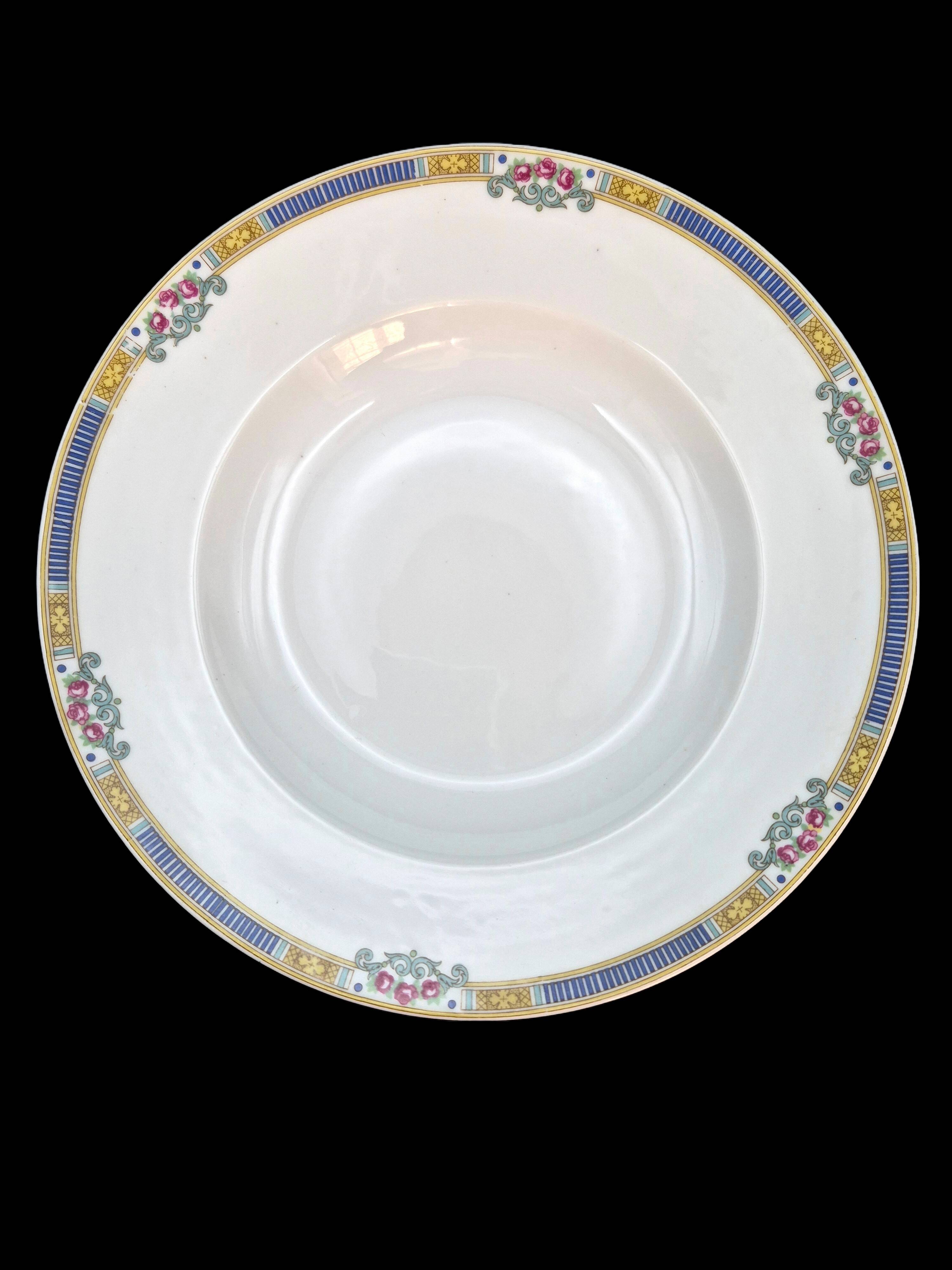 Set of 6 deep plates Bernardaud Limoges – Art Deco – A715