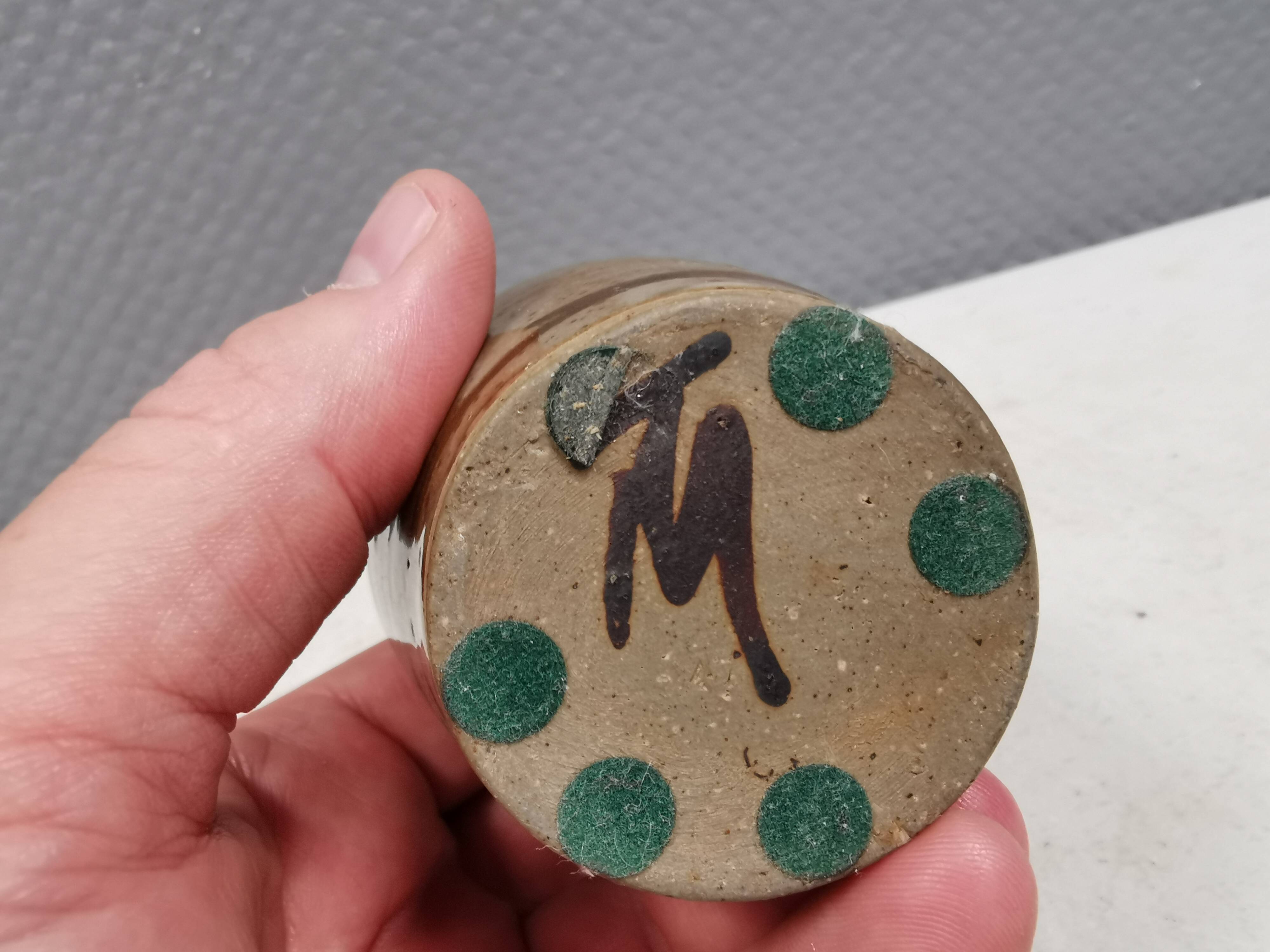 Small miniature vase by TM Danmark, 1970s–1980s. With a narrow ‘spout’