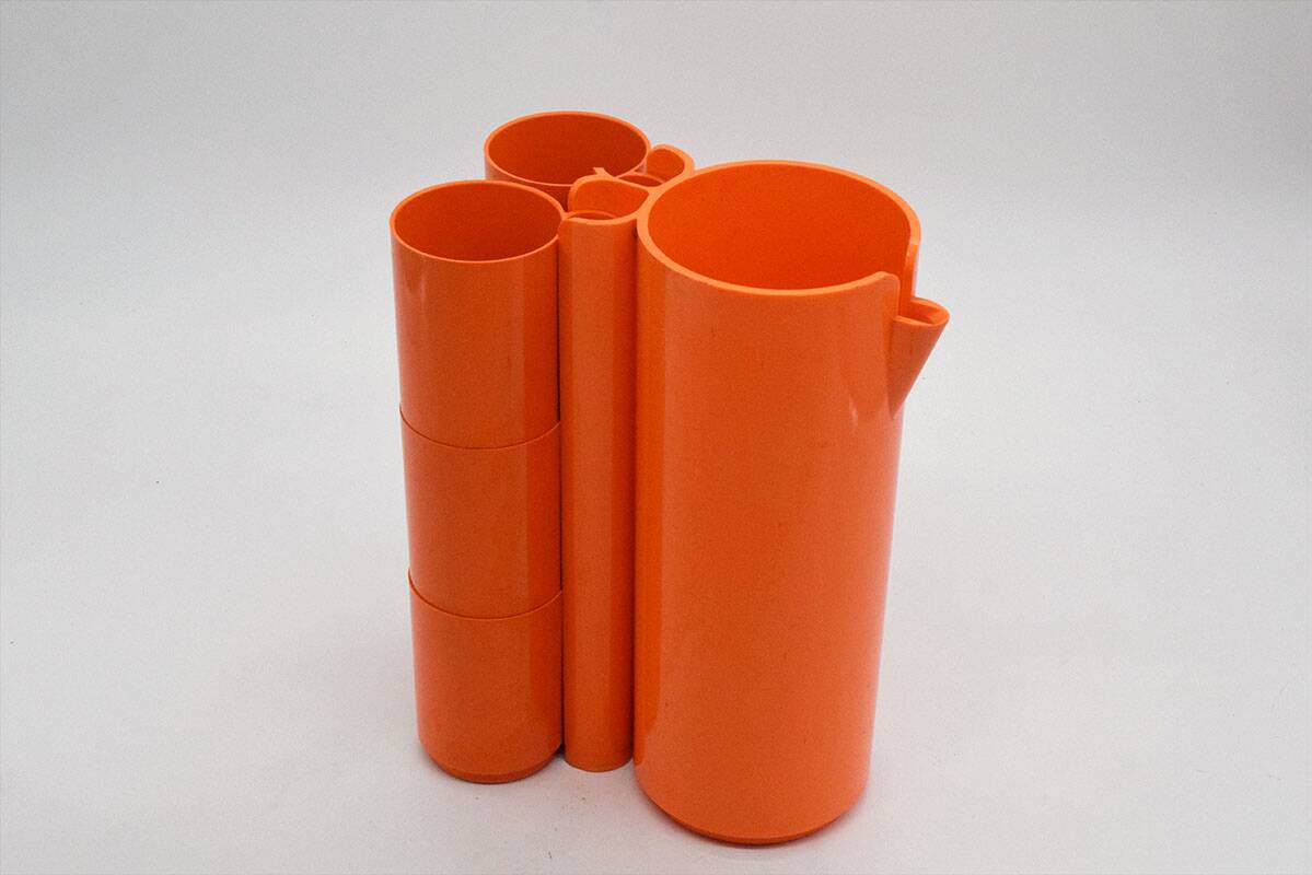 Jean Pierre Vitrac plastic drinking set, France, 1970s