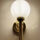 3 Vintage Scandinavian Glass and Brass Wall Lights