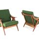De Ster "Knoop" - armchair 'Glane' mid century modern Dutch Design in teak