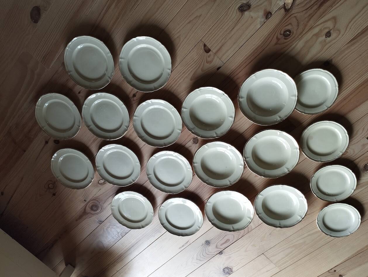 Service gien – niderviller model – set of antique plates