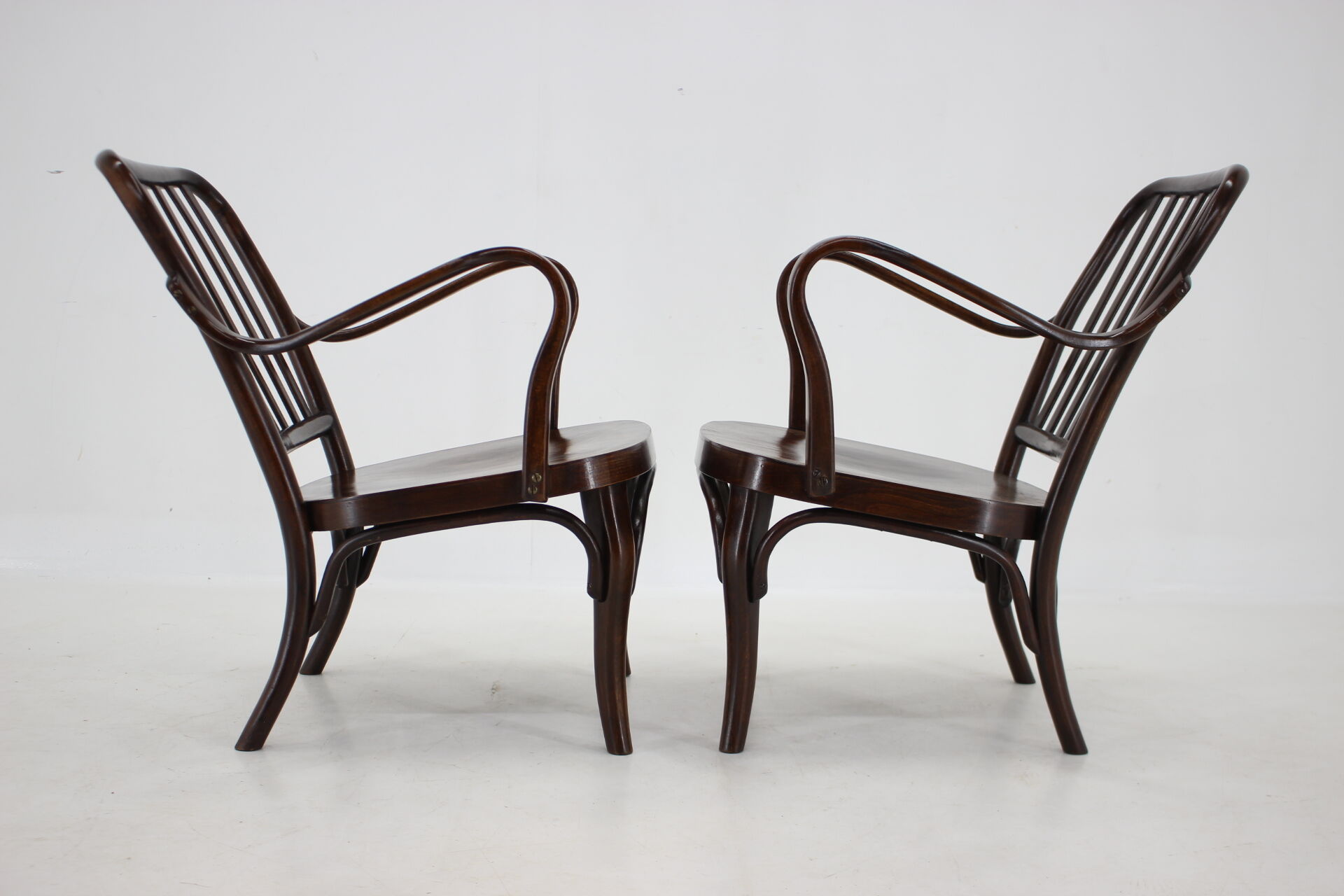 1950s Pair of Josef Frank Bentwood Armchairs no. 752 by Thon