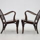 1950s Pair of Josef Frank Bentwood Armchairs no. 752 by Thon