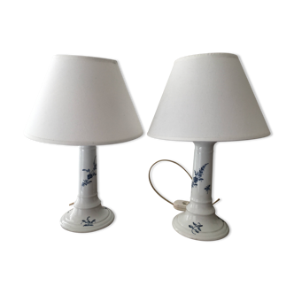 Lampe de chevet porcelaine de chantilly