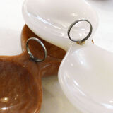 Set of 3 stone salt cellars