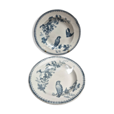 Set of 2 deep plates Longwy – Mésange model