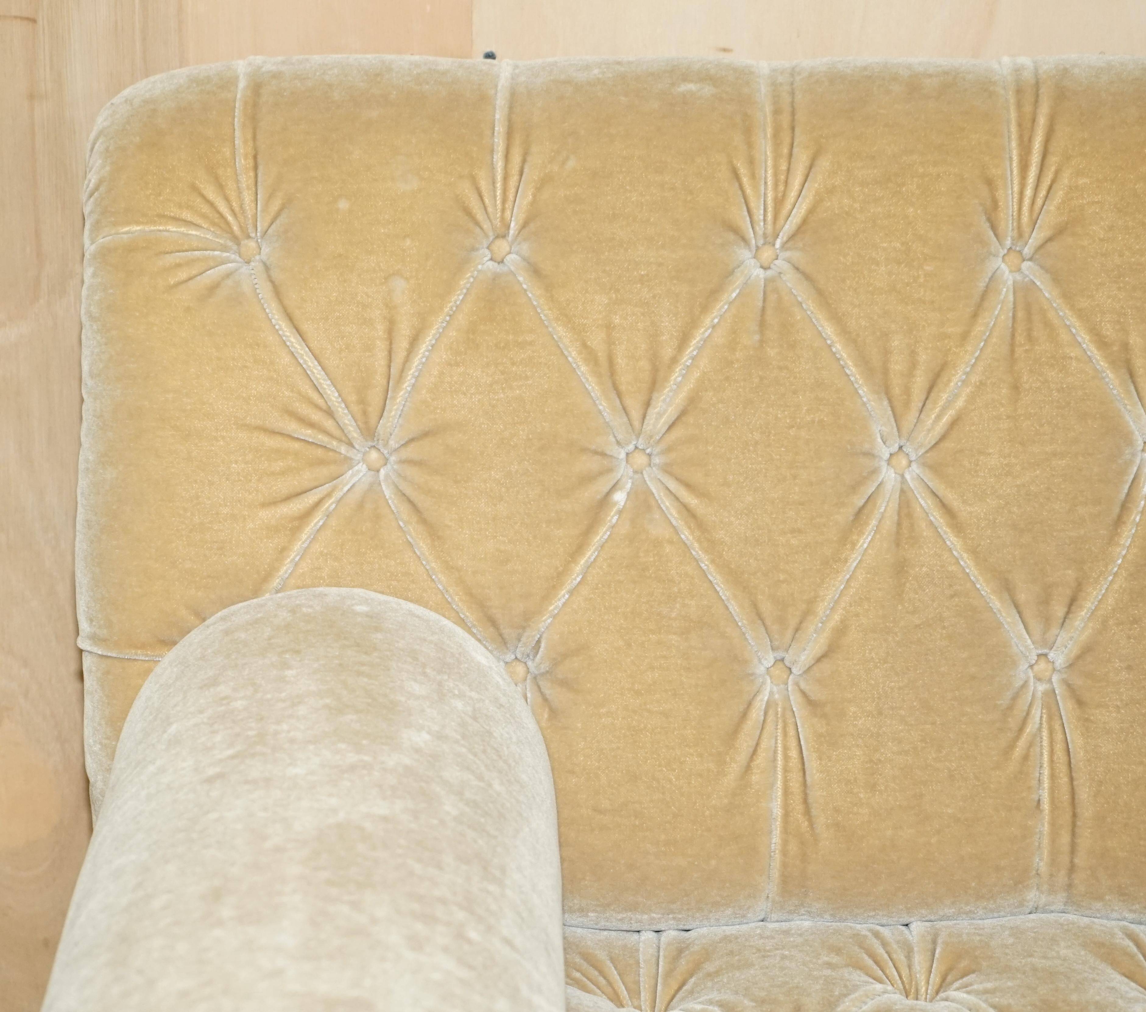 Canapé Chesterfield Bolster en Mohair Velvet par George Smith