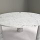 Round dining table Eros in Carrara marble by Angelo Mangiarotti for Skipper Italy 1970s