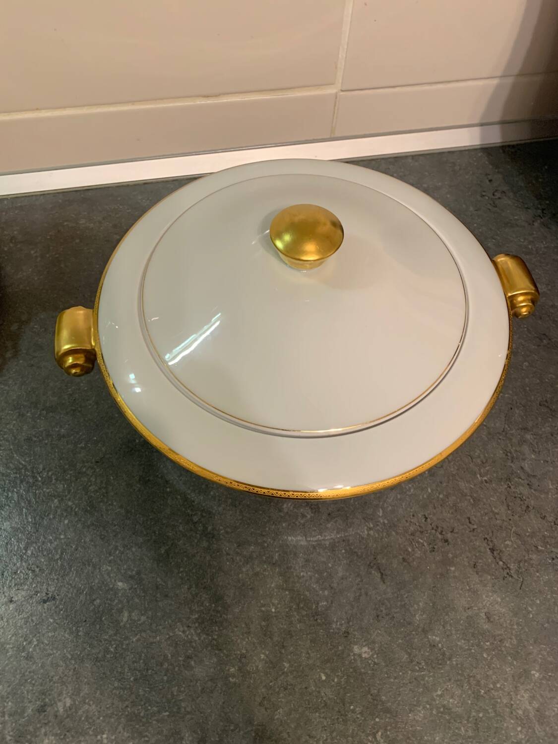 Authentic vintage Limoges porcelain RAYNAUD soup tureen