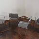 4  Reupholstered Vintage Chairs Chrom GDR 70s
