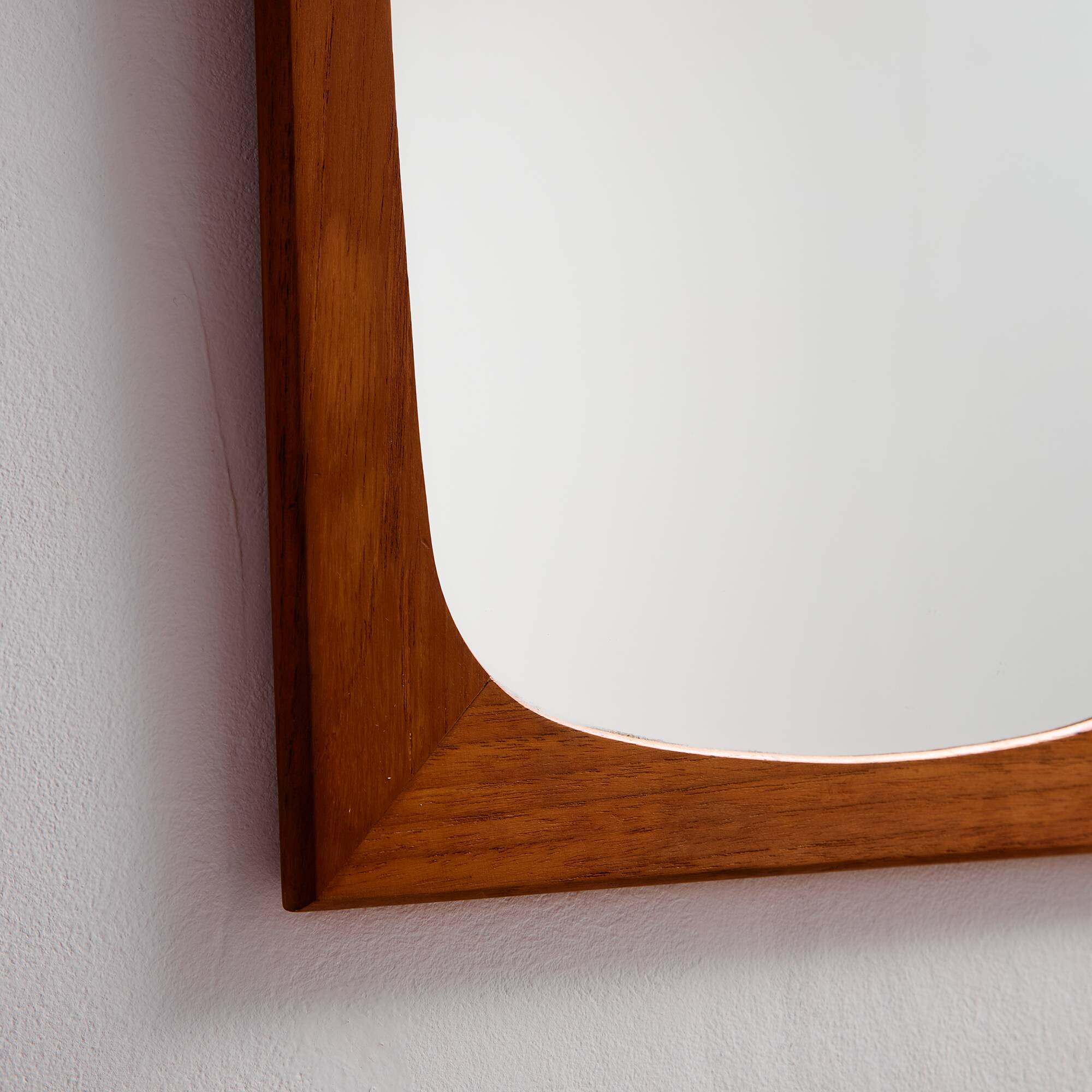 Teak framed mirror