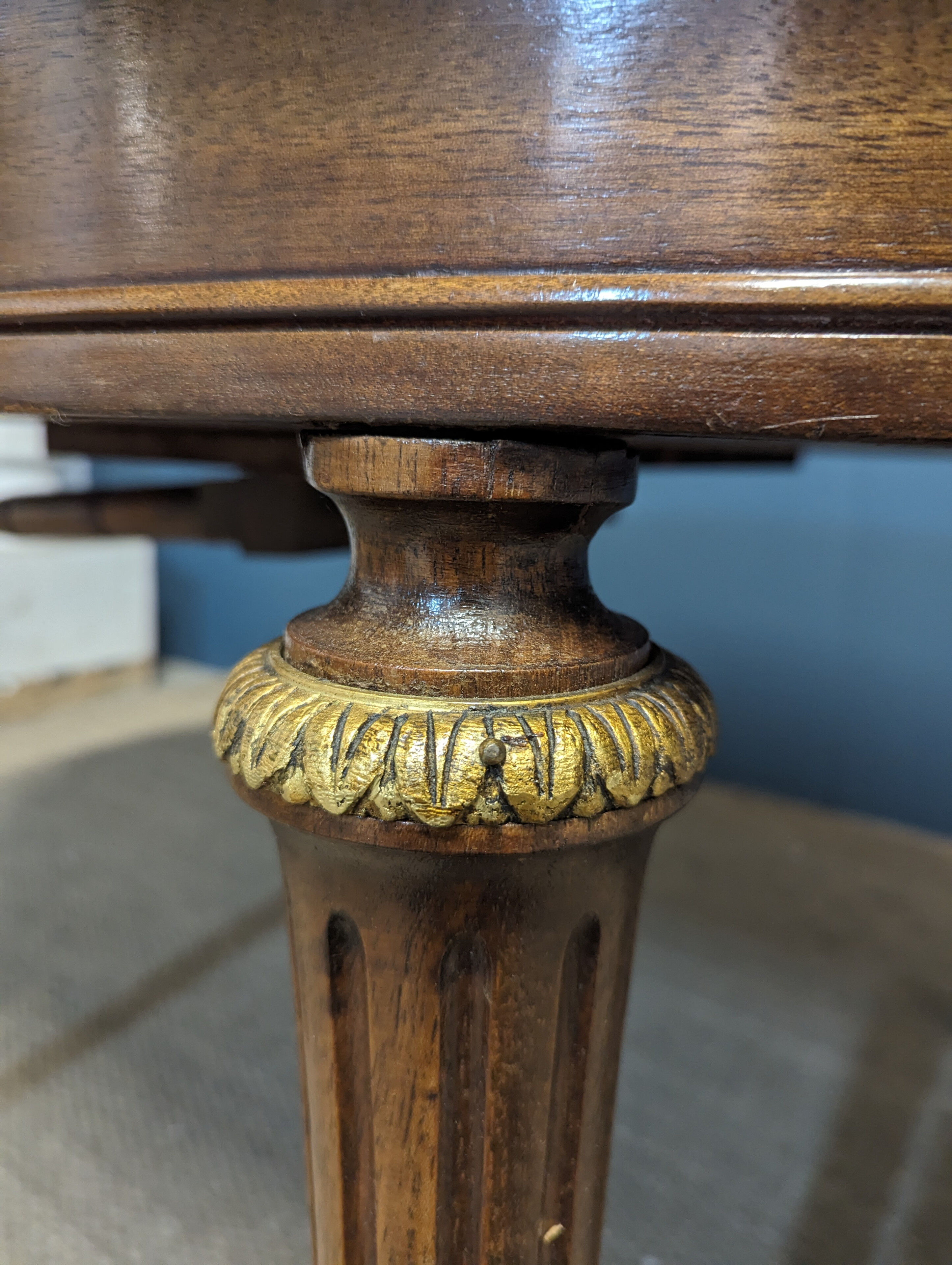 Louis XVI style mahogany veneer table