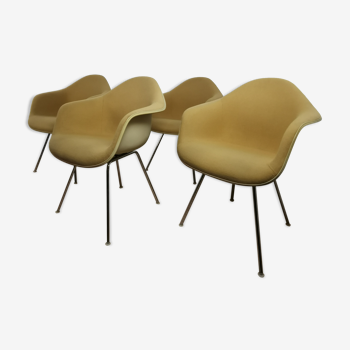 Ensemble de 4 fauteuils Dax de Charles Eames pour Herman Miller