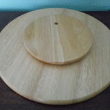 Plateau tournant à fromage en bois d'Hevea massif, boite d'origine