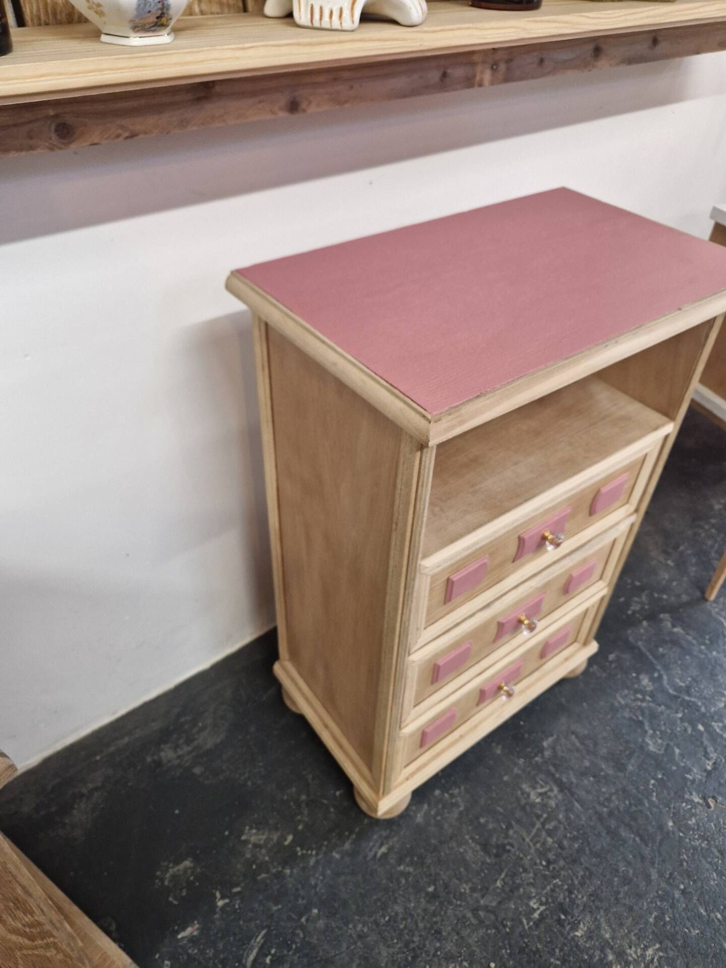 Wooden bedside table