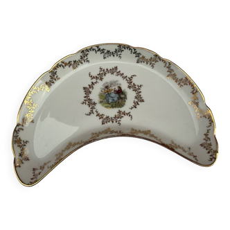 Limoges porcelain crescent moon plate