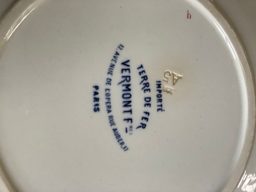 Lot of 7 plates, motiv flower and butterfly