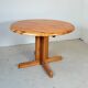 Oval extendable pine dining table in Danish style