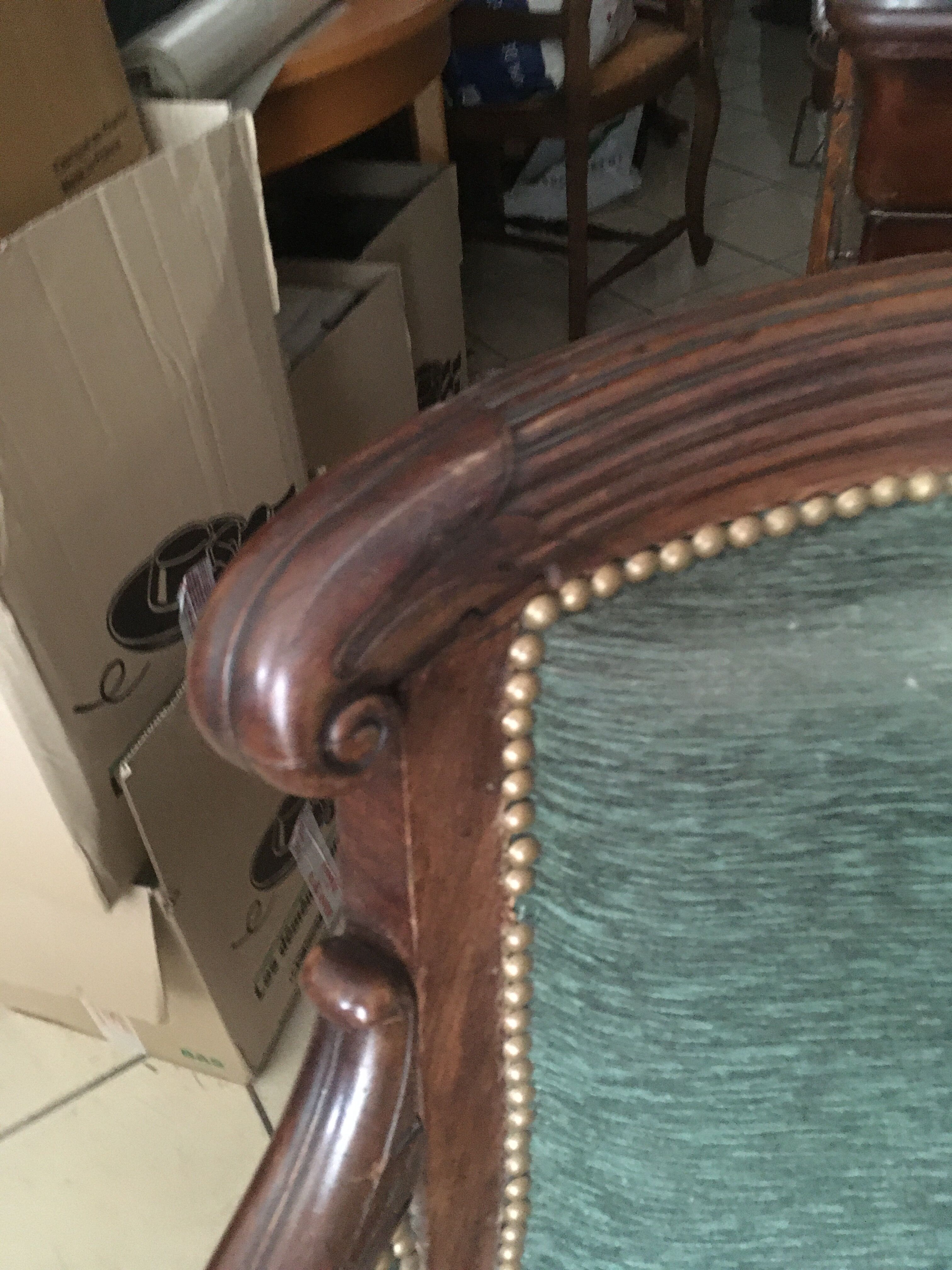 Old bergère armchair