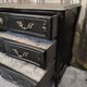 Antique black patinated chest of drawers