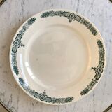 Plat rond Terre de Fer Longchamp milieu XIXème