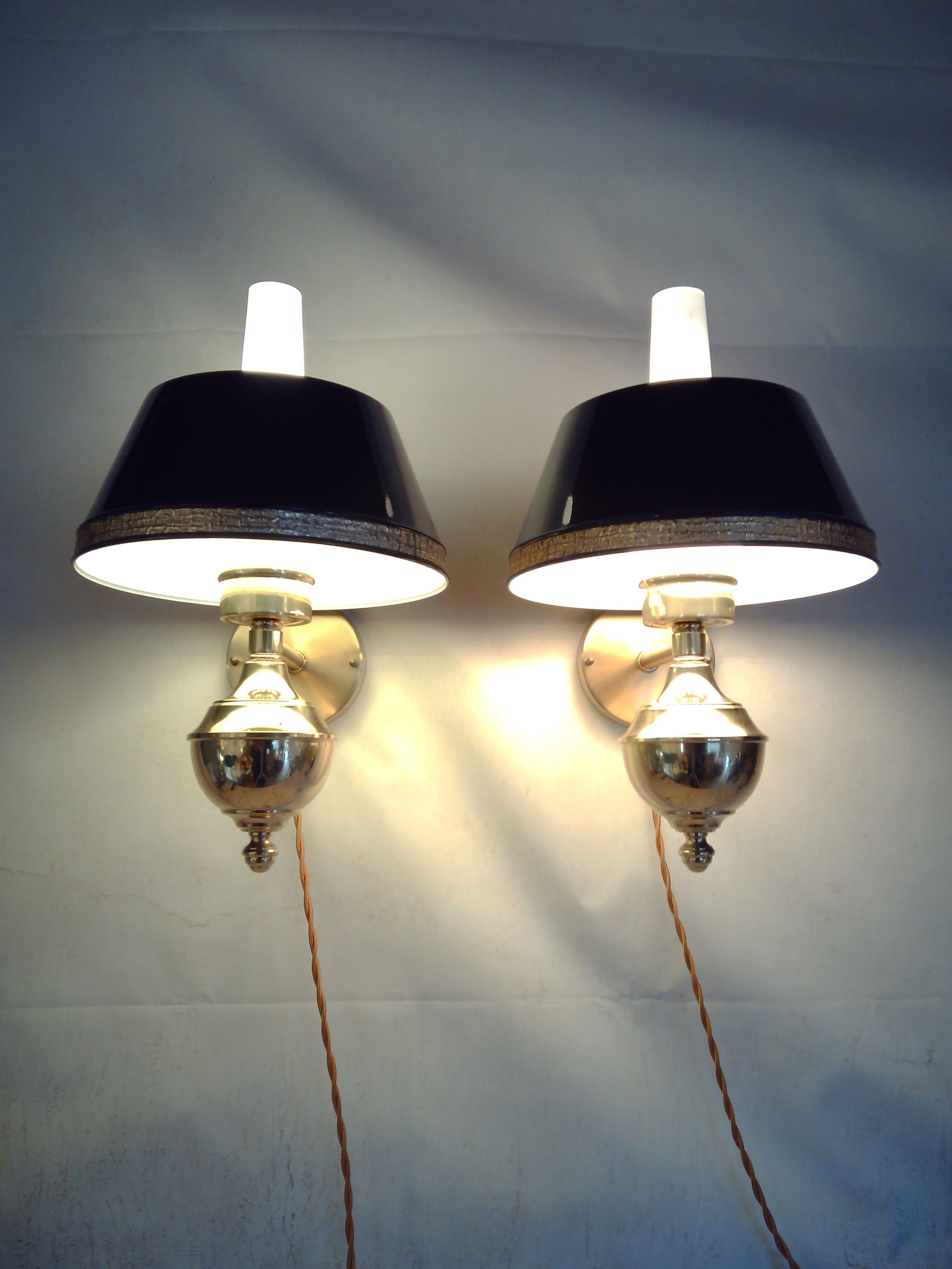 English style sconces by Erik Wärnå for EWÅ, Värnamo, Sweden. 1970's.