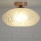 Vintage Murano Glass Sconce Lamp / Unique Light Fixture / Semi Flush Mount