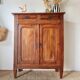 Buffet parisien bois ancien 2 portes panneautées