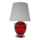 Red crystal glass lamp by Börne Augustsson for Åseda