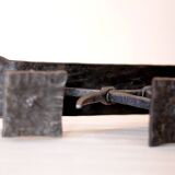 Vintage Wrought Iron Candle Holder, France, 1960s