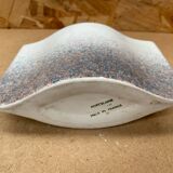 Antique vase virebent white porcelain speckled blue pink vintage