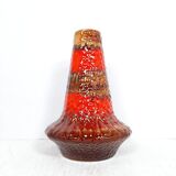 Large vintage lava ceramic vase by KIL Liboje, 1960s.