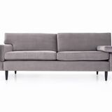 Sofa HELSINKI grey velour, Scandinavian design