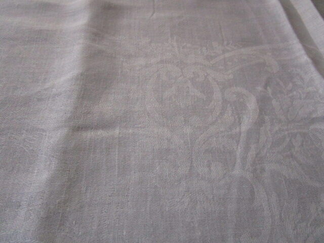 Old damask tablecloth