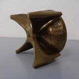 Brutalist Bronze Candleholder by Michael Harjes, 1960s