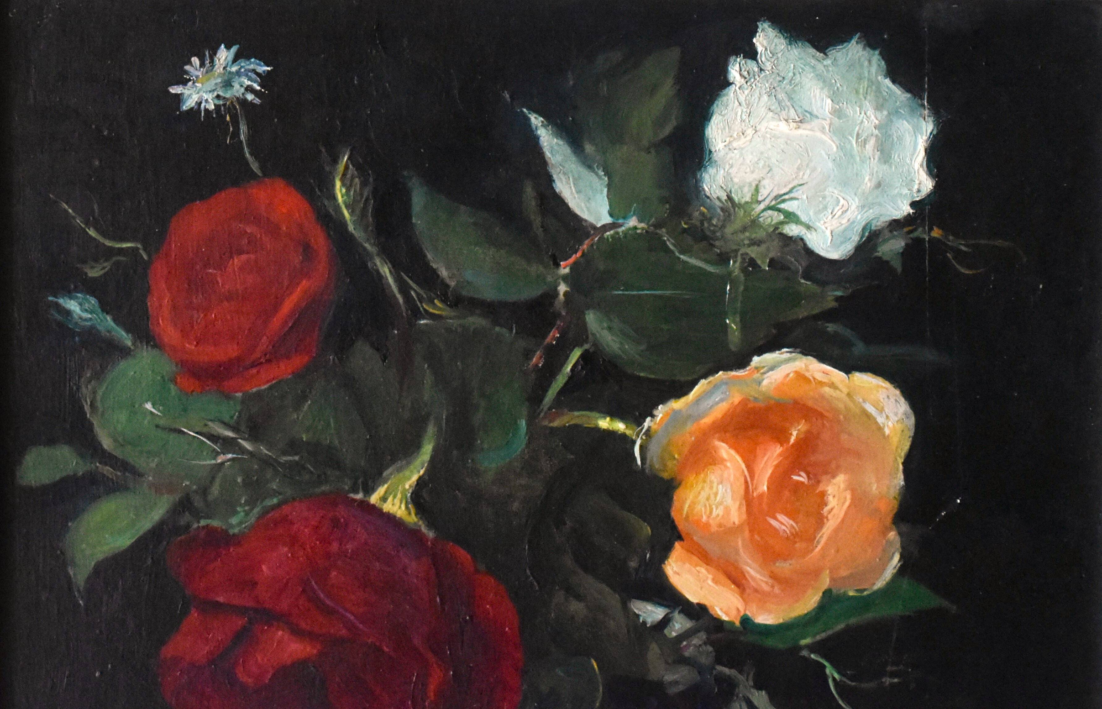 Adolphe Deteix, Flowers in a Blue Vase (circa 1930)