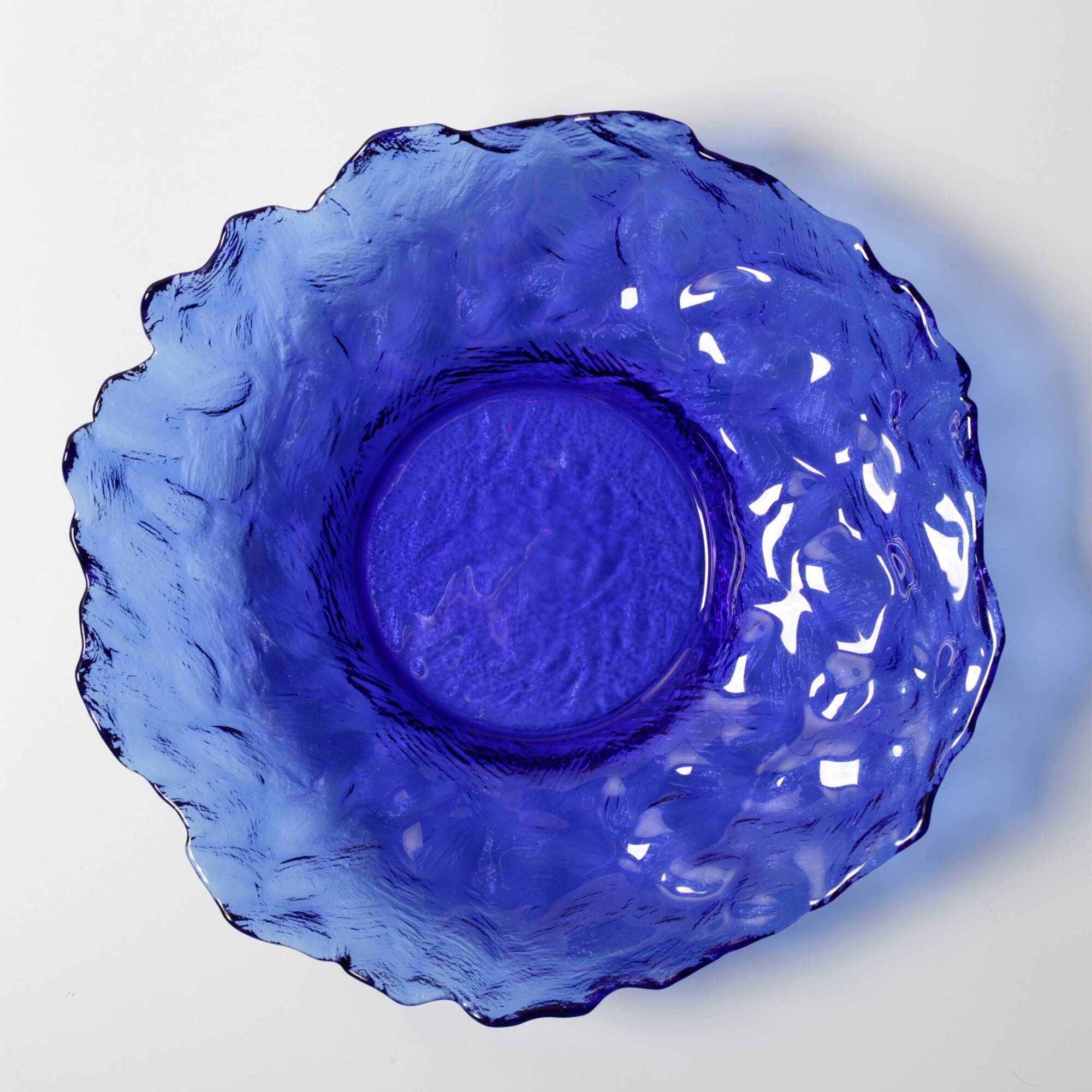 Cobalt Blue Glass Bowl by Uno Westerberg / Pukeberg / Sweden / 1970s