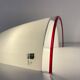 Applique Murano blanche et rouge de Itre, Italie, années 1980