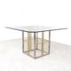 Vintage brass and glass dining table, 1970s