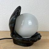 Lampe coquillage céramique vintage