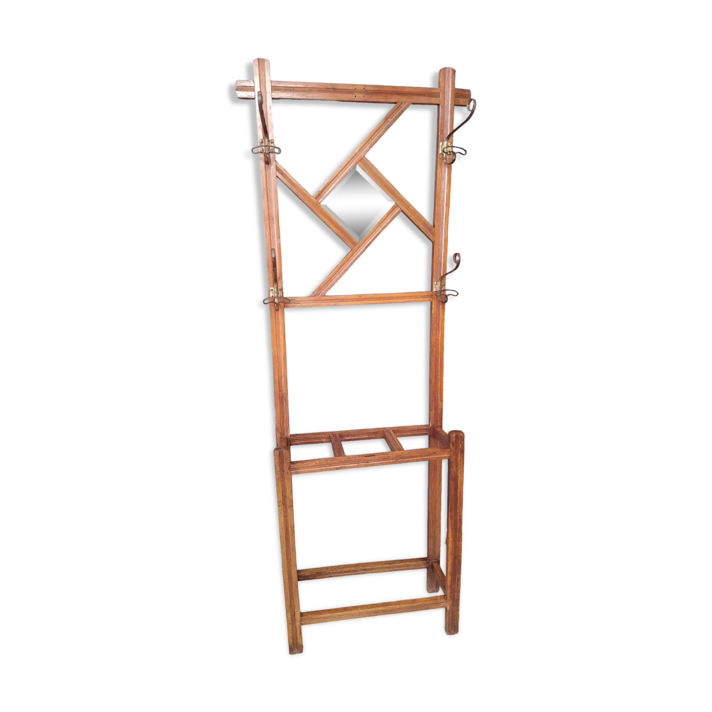 Vintage wooden coat rack