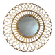 Round Sun Mirror in Rattan from the 1950s Spain Ibiza