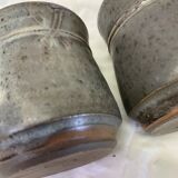 Set of 2 signed blue sandstone cups